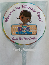 Personalized Kids Birthday Party Stickers Thank You Favors Labels Tags 2.5" 12 
