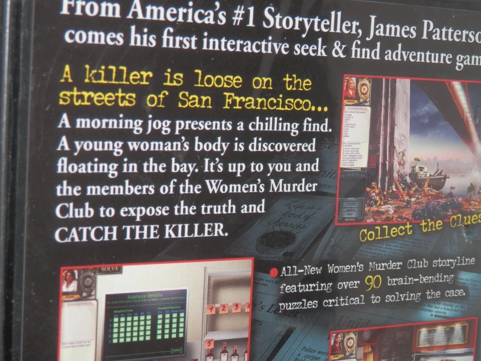 James Patterson Women's Murder Club PC MAC Hidden Objects Game CD-ROM New SEALED - Image 3 of 4