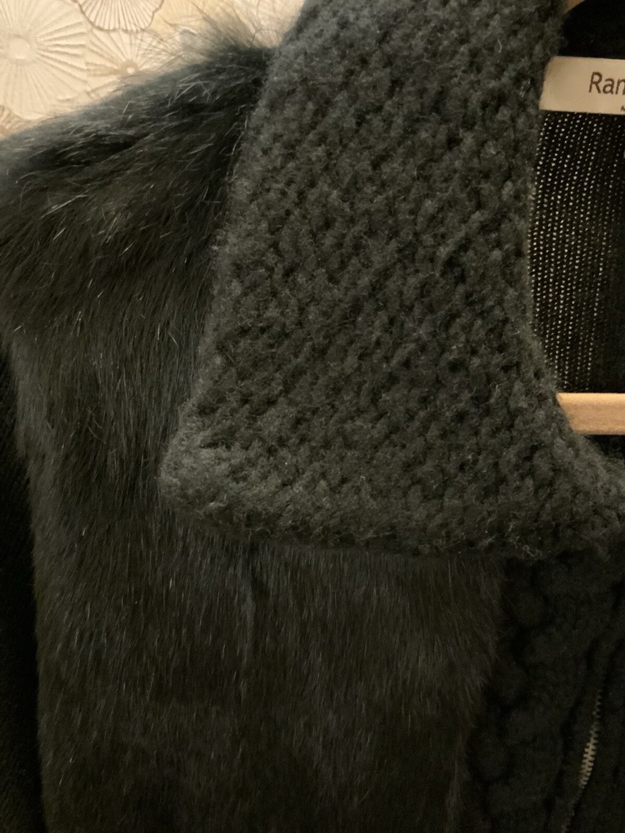 Rani Arabella Cashmere And Mink women’s Sweater, Black, Size Medium View 3
