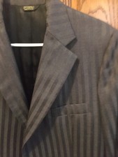 Men's Charcoal Gray with Pinstripe Show Seasons Hunt Coat ( DPS-1)