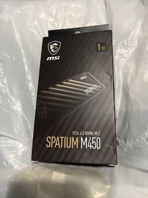 MSI SPATIUM M450  PCIe 4.0  NVMe M.2 , 1 TB New Sealed