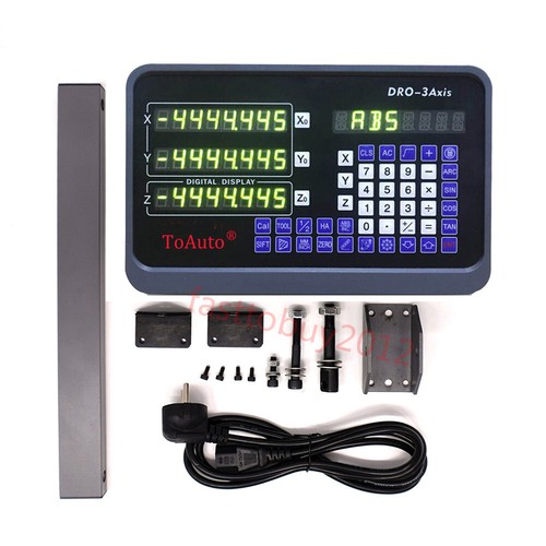2/3 Achsen Digitalanzeige DRO 5µm lineare Skala Scale TTL Fräsdrehmaschine CNC - Bild 19 von 54