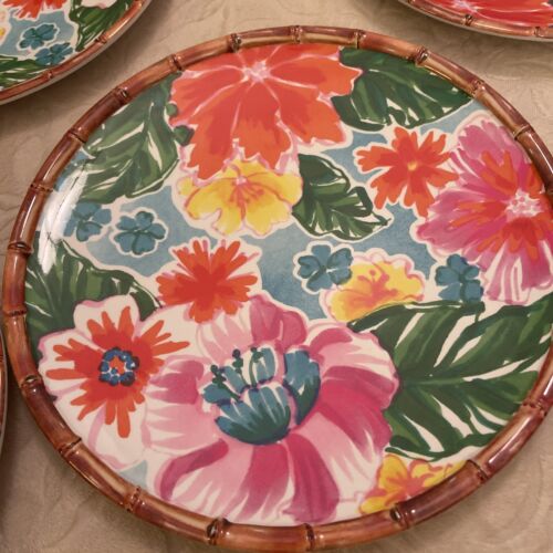 Sur La Table Bamboo edge Floreale (19) Pieces EUC free ship - Picture 4 of 14