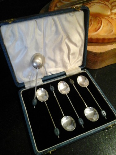 Original Vintage Retro~Set 6 EPNS Design/Maker Coffee Spoons In Presentation Box - Picture 7 of 11