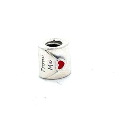 Pandora Love Envelope Bead Charm in Sterling Silver