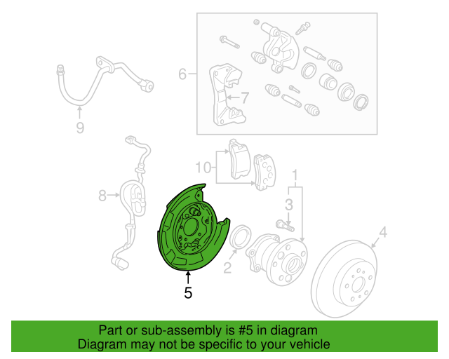 Toyota Lexus Genuine OEM ES300 PARKING BRAKE PLATE Sub Assy RH eBay