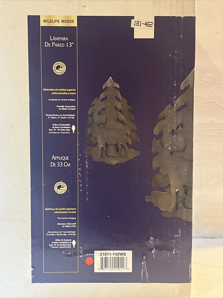 Nuevo Aplique de Pared Hampton Bay Rústico Vida Silvestre Alce 13" Cabaña Lodge Cobre Claro Foto 3 de 4