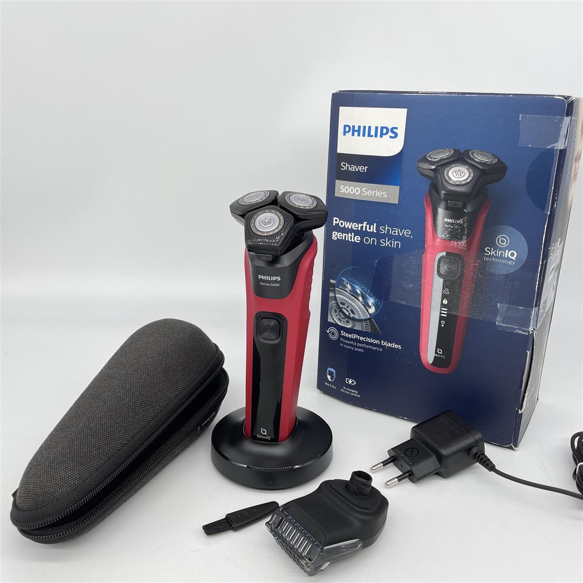 Philips Shaver Series 5000, elektrischer Nass- und Trockenrasierer mit SkinIQ-Te