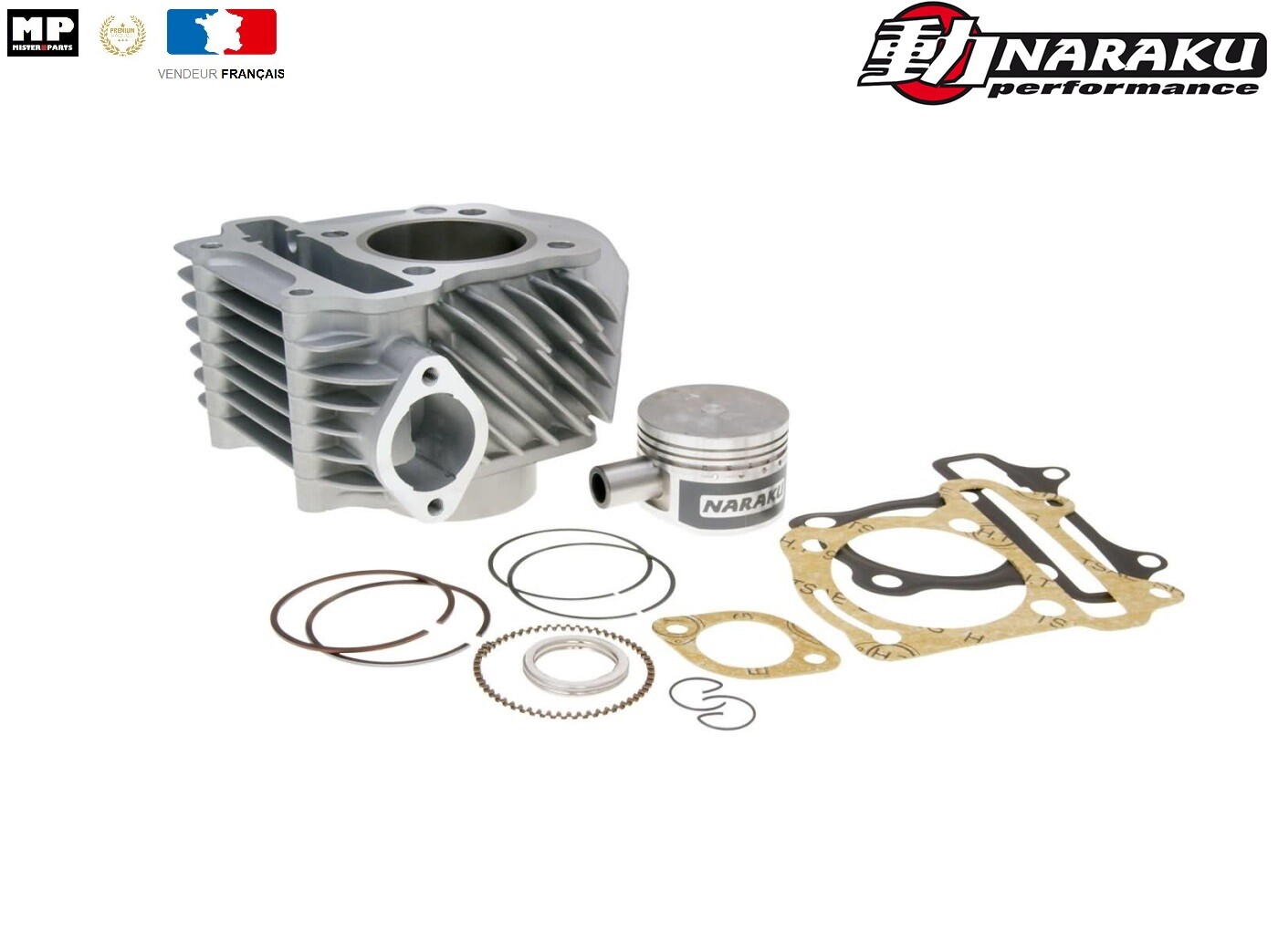 Kit cylindre 125cc Naraku en fonte avec piston haute compression pour Kymco Like