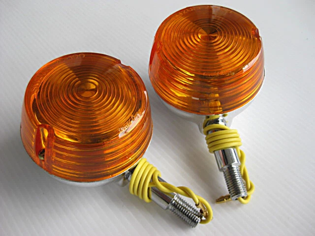 Fit SUZUKI T20 T21 T90 T125 WOLF STINGER FRONT TURN SIGNAL WINKER SET (2PCS)#BI# Foto 2 de 4