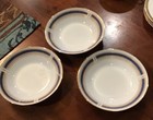 Vintage NWOB Noritake Blue Gold Trim Dawn Japan 3 Dessert Berry Bowl 6611 China — photo 7