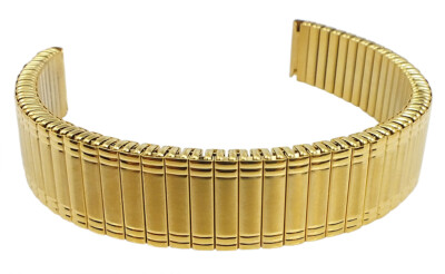 Minott Uhrenarmband | Zugband Edelstahl gelbgoldfarben gleichlaufend 