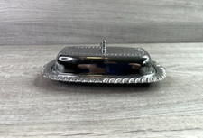 Vintage Irvinware Chrome Butter Dish Made In USA