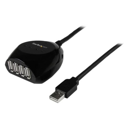 STARTECH.COM 15m USB 2.0 Kabel aktiv mit 4 Port USB Hub - USB A Stecker auf USB
