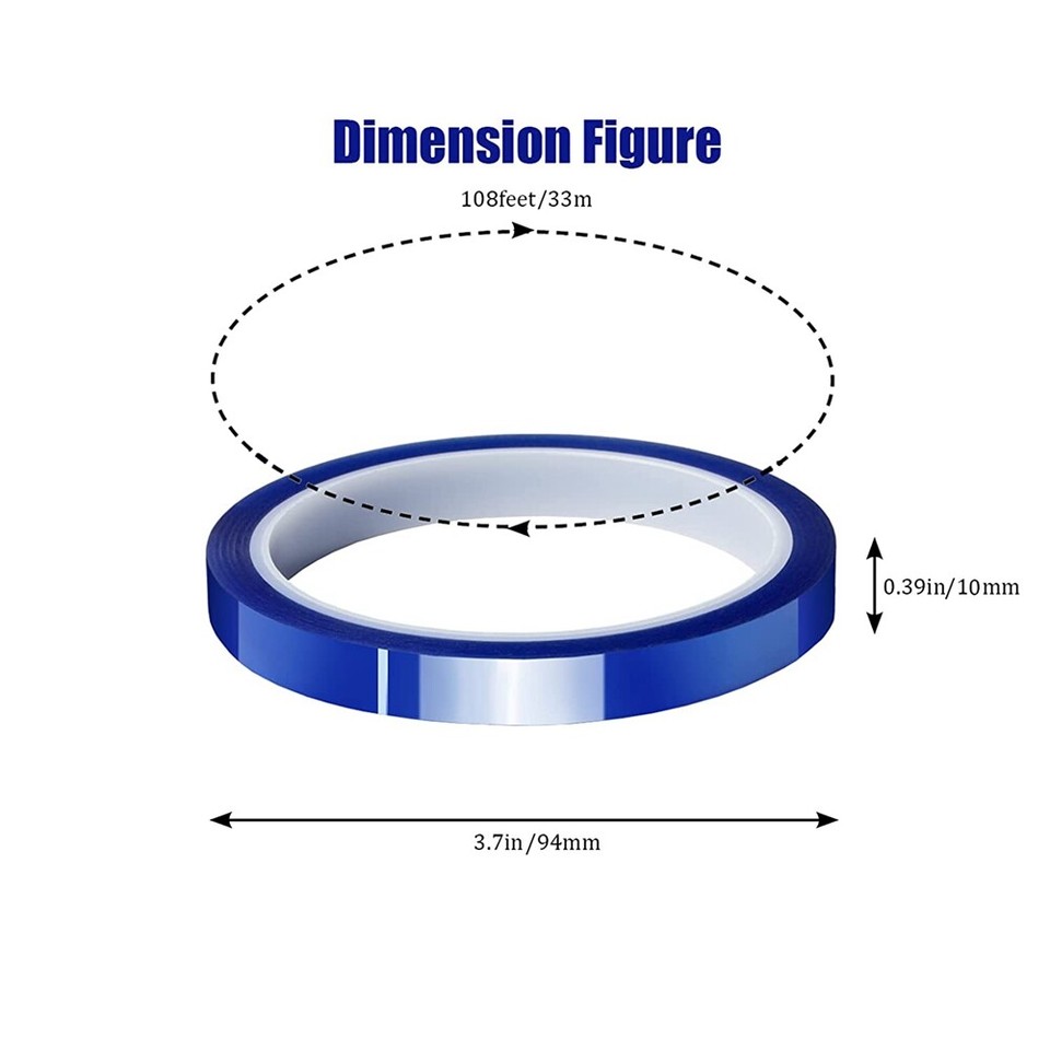 2 Rolls 10mmx33M(108Ft) Heat Tape Heat Transfer Tape for Heat