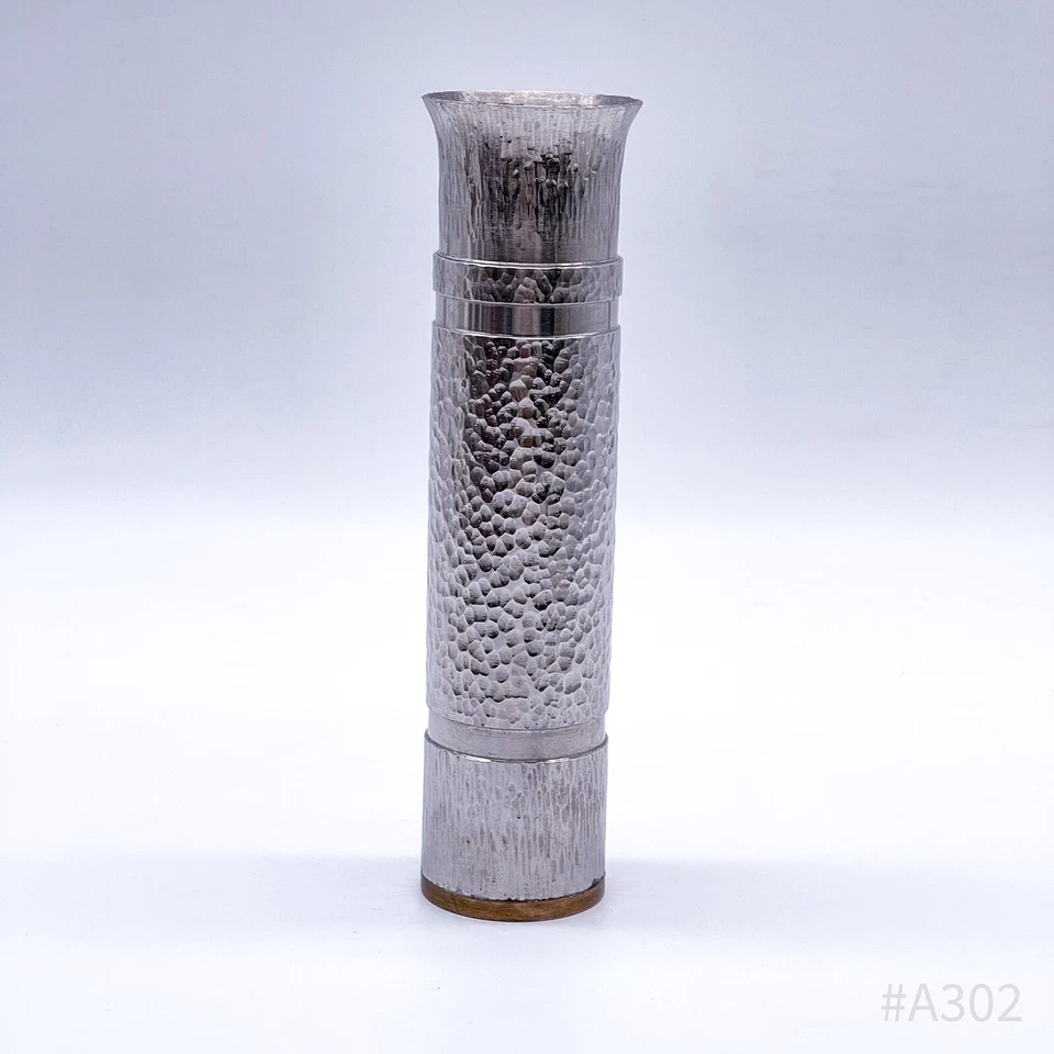 Vintage 70er Jahre Design Vase Hammerschlag Handarbeit | 5,5x21cm - Bild 2 von 4