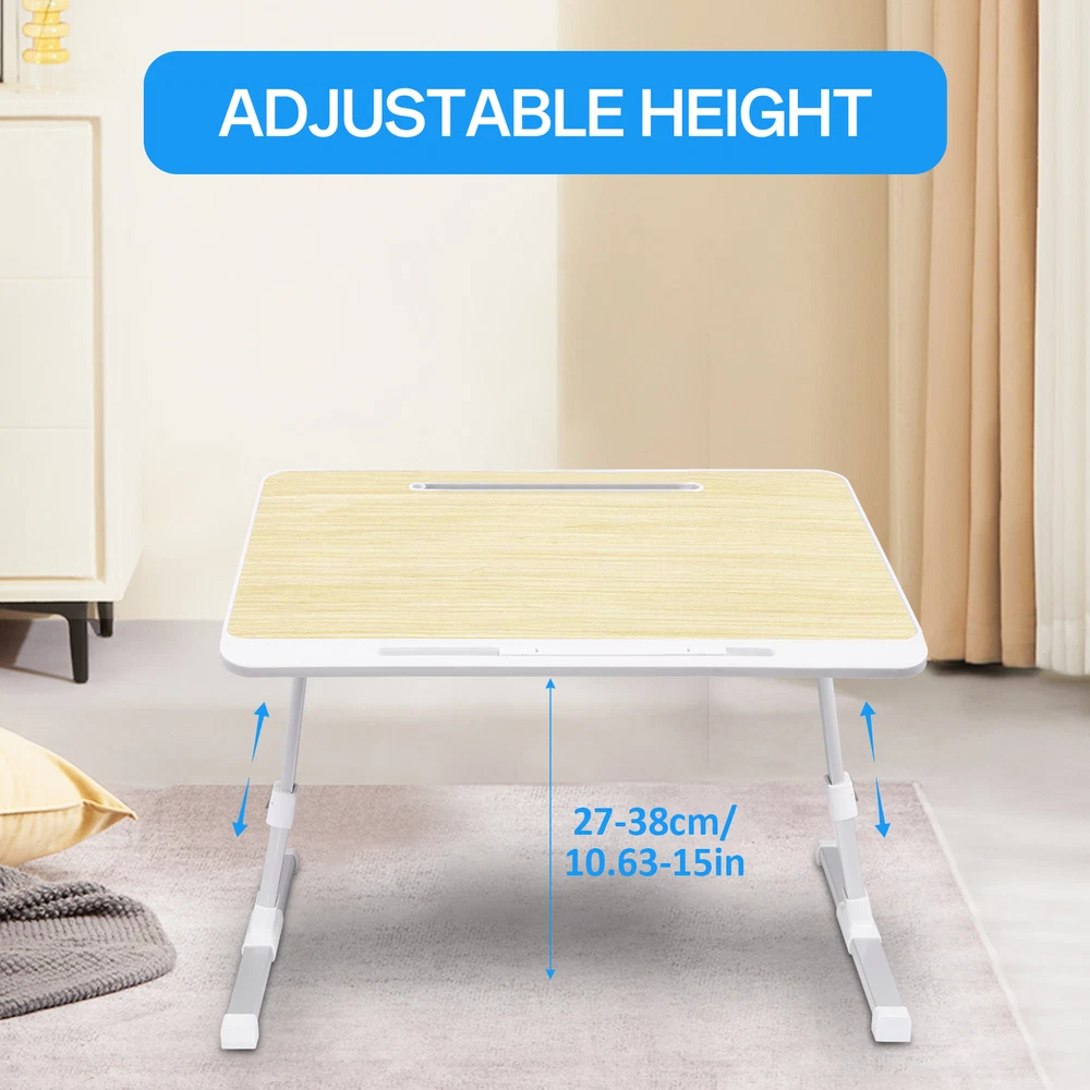 Adjustable Foldable Laptop Stand for Bed with Angle Height Control