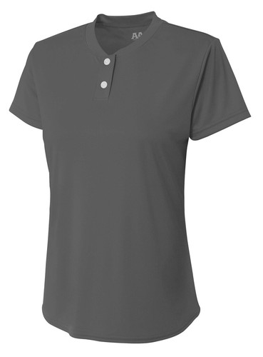 A4 Girls 4oz Micro Poly Interlock Tek 2 Button Henley NG3143 S-XL - Picture 5 of 11