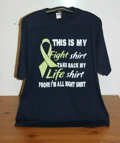 CAMISA THIS IS MY FIGHT TAKE BACK MY LIFE... Camiseta Cinta Verde 3XL, Azul - Imagen 2 de 4