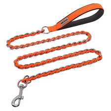Chain Dog Leash Chew Proof Metal Leash for Medium Large Dogs Chain Link Dog L...