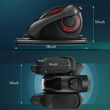 Under Desk Elliptical Machine, Portable Motorized Seated Foot Pedal Exerciser US