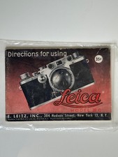 Leitz Directions For Using Leica IIIc Camera Instruction Manual
