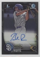 2016 Bowman Draft Chrome Pick Black Refractor 34/75 Hudson Potts Auto 08bj