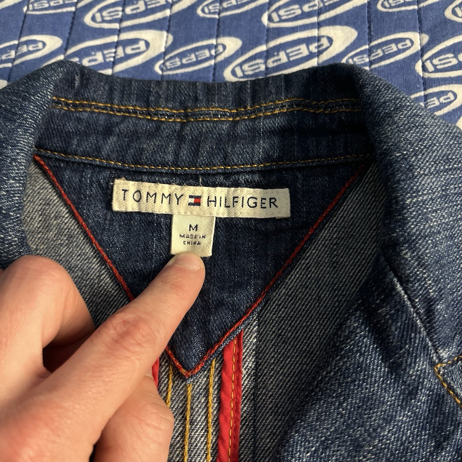 Rare Tommy Hilfiger Denim Blazer Jean Jacket  Medium Wash Women's Size Medium image 10