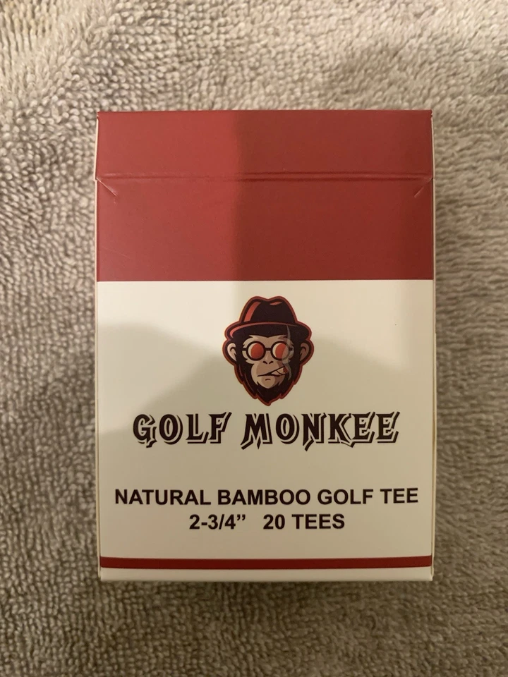 Lote de 5 Cajas - Camisetas Golf Monkee Madera Bambú En Hermosa Caja Camisetas 2 3/4 Pulgadas Foto 4 de 4