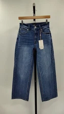 Quince Women Bella Stretch Cropped Straight Jeans - 26" Atlantic Blue 26