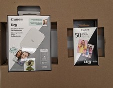 Canon IVY2 White Mini Photo Printer Bundle With 60 Sheets