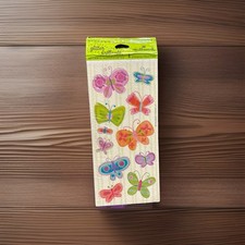 Adorable Hallmark Glitter Colorful Butterfly Sticker Sheets Pack Card Making 48