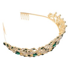 Baroque Queen Crown: Wedding Tiaras - Bride Rhinestone Crystal Bridal Headpiece