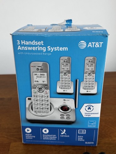AT&T EL52319 2 Phone Handset Cordless Answering System Caller ID Waiting Read - Photo 9/9