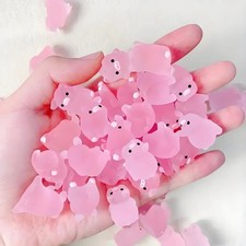 Mini-Leuchtendes Harz-Schweinchen Set Figuren...