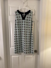 Talbots Dress Sz 10 P Linen Cotton Blend Sleeveless Shift Dress Pockets