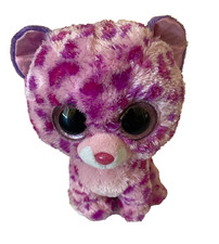 Justice 9" TY Beanie Boos - GLAMOUR the Pink Leopard (Glitter Eyes) Boo Toy