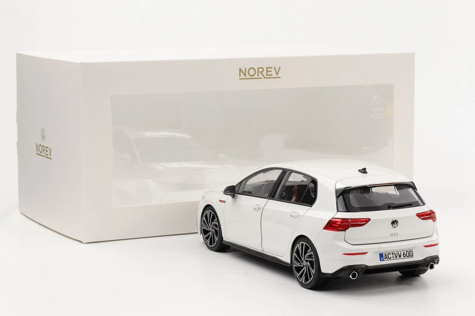 1:18 Norev VW Volkswagen Golf VIII GTI 5 Porte 2021 Bianco Metallizzato 188593 - Immagine 2 di 4