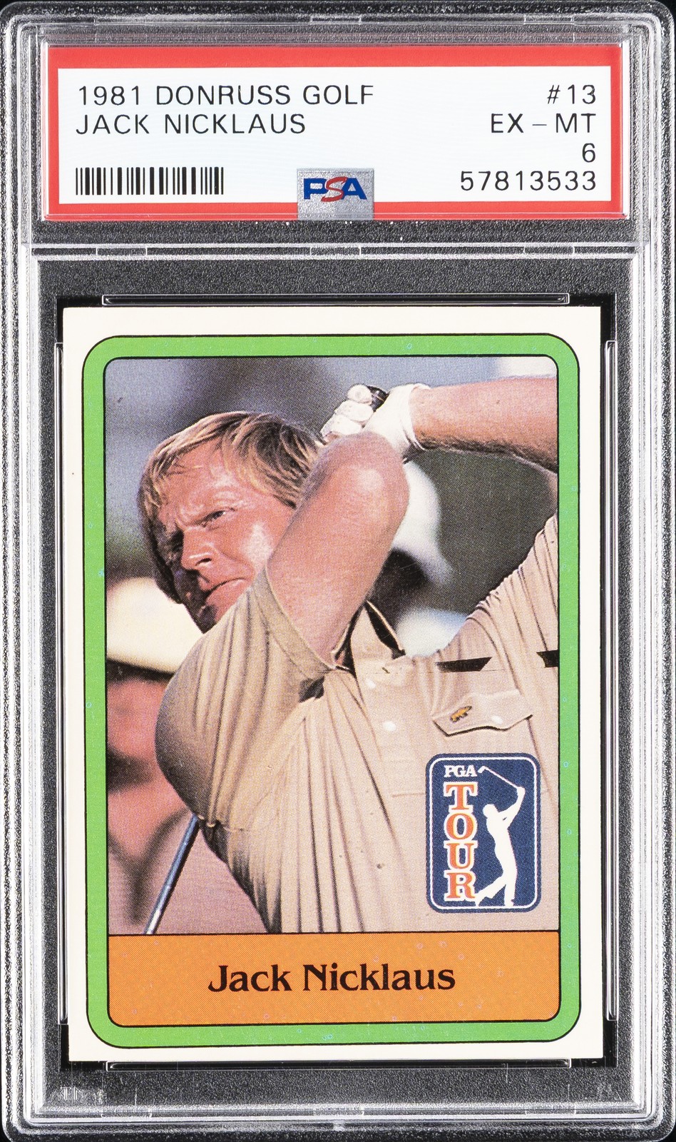 1981 DONRUSS GOLF #13 JACK NICKLAUS PSA 6