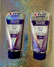 Crest 3D White Deep Stain Remover Whitening Toothpaste, 2.1 oz., 2 pk.