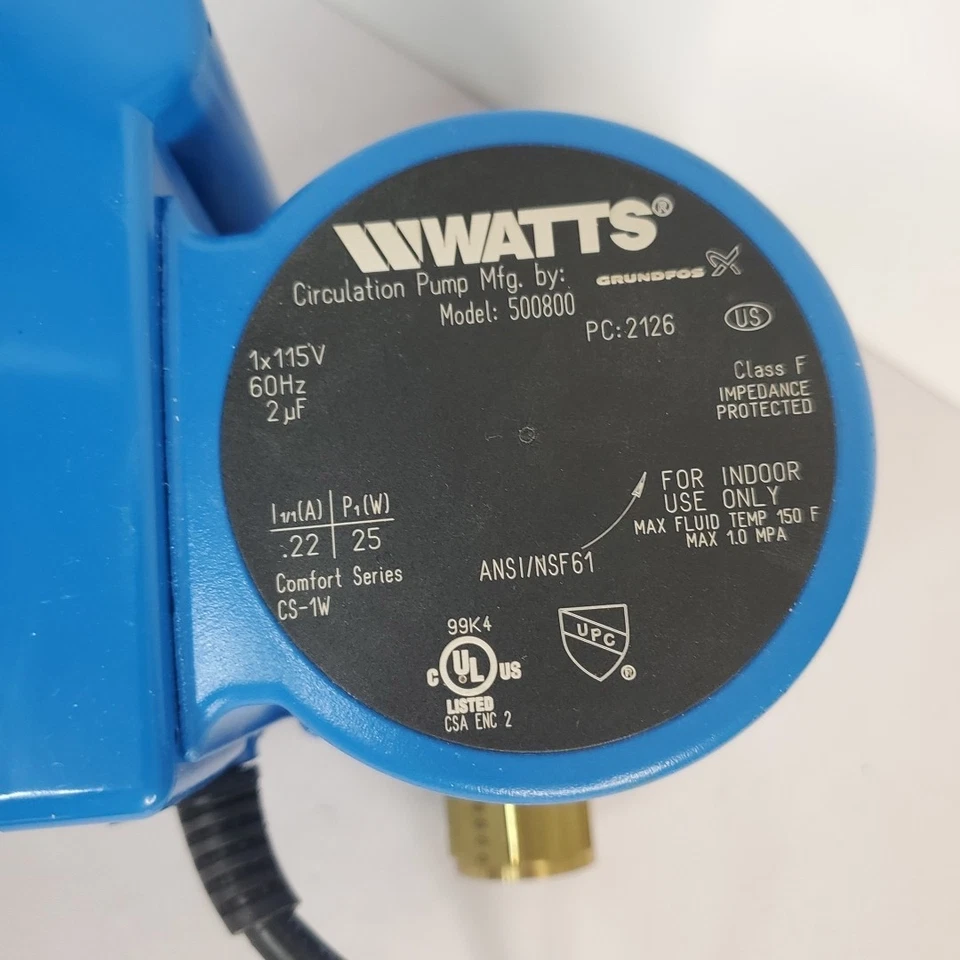 Watts Instant Hot Water Recirculating System 500800 - *Read* PUMP ONLY! - Image 3 of 4
