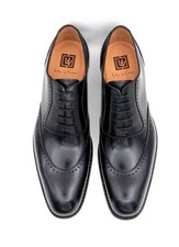 Ugo Vasare Men’s Black Leather Lace-Up Charlton Size 11