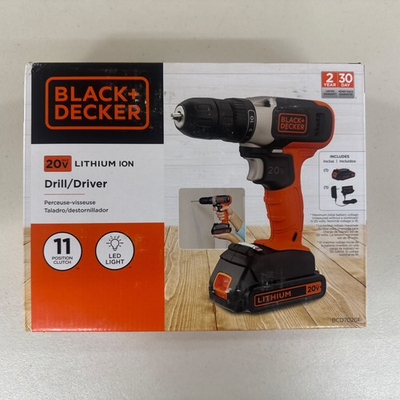 #ad BlackDecker BCD702C1 20V MAX Lithium Drill Driver Kit w Battery amp; Charger $49.99