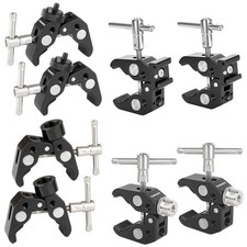 2x CAMVATE Aluminum Super Crab Clamp w/ 1/4"  5/8"  Hot Shoe Male Female Mount