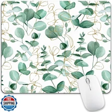 Green Leaves Mouse Pad, Rectangular Mousepad for Desk Gaming Office Cute Smal