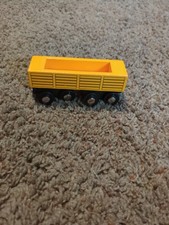 Maison Joseph Battat Wooden Yellow Train Car Magnetic Brio Thomas Compatible