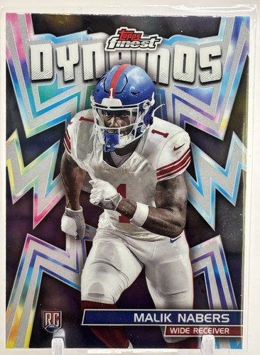 2024 Topps Finest Malik Nabers #DYN-14 Dynamos RC Giants