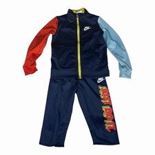 KIDS NIKE ACTIVE JOY TRICOT SET PRE-SCHOOL 4T TODDLER JOGGER SET COLOR BLOCK