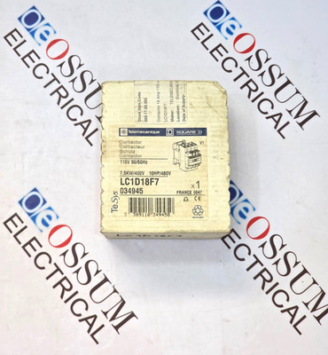 SQUARE D TELEMECANIQUE LC1D18F7 CONTACTOR 110V