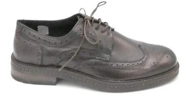 Exton 4080 Chaussure Attachée Cuir Tête Marron Broderie Anglaise Semelle Gomme - Photo 1/4